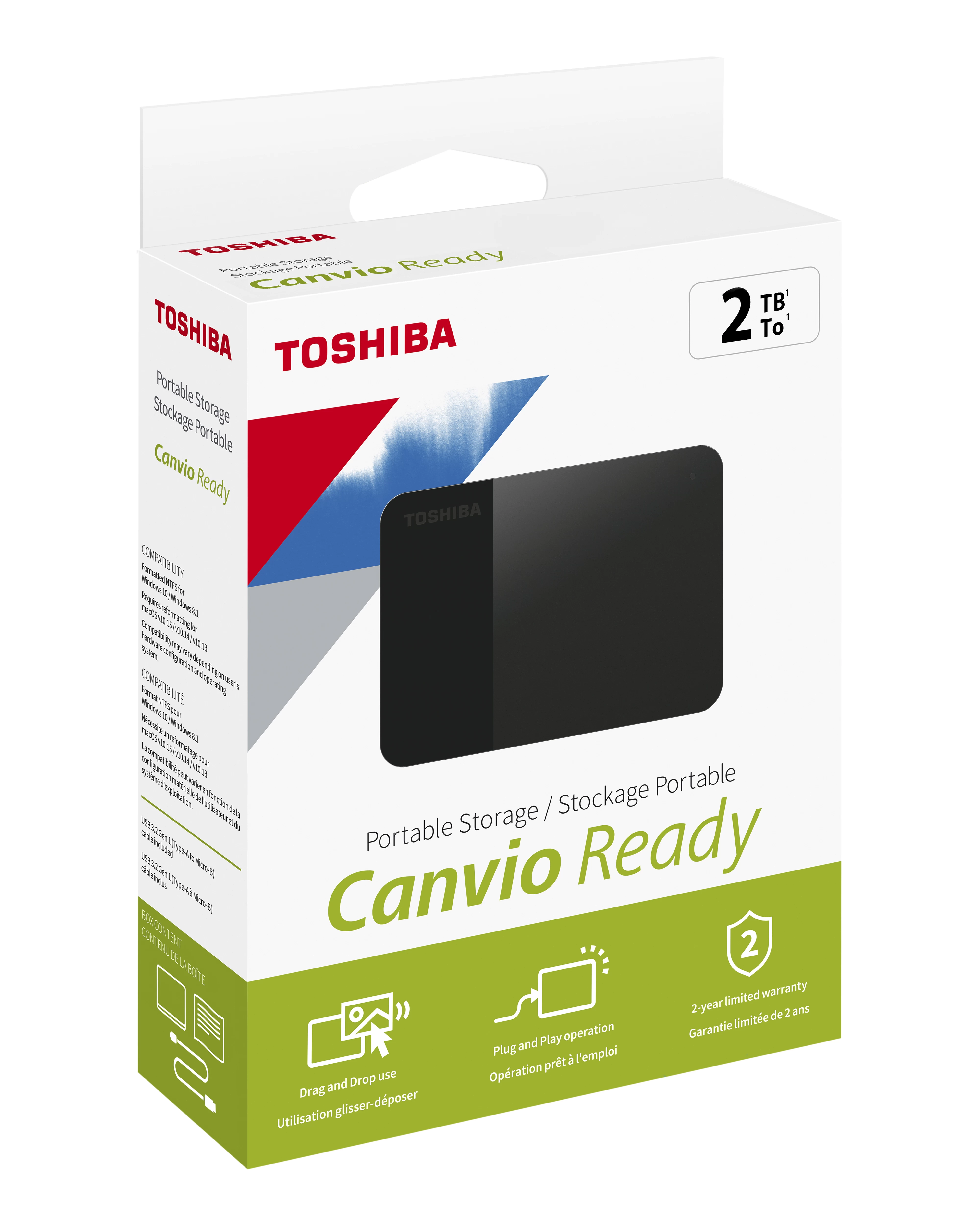 2tb Canvio Ready 2.5" Usb3.2 Toshiba Hdtp320ek3aa