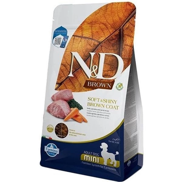 Nd Brown Kuzu Havuç Patates Ve Spirulina Küçük Irk Yetişkin Köpek Maması 2 Kg