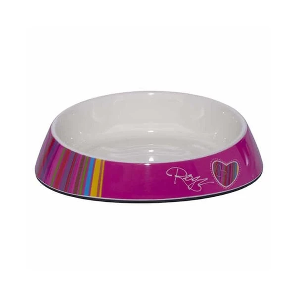 Rogz Catz Bowlz Fishcake Desenli Plastik Kedi Mama Ve Su Kabı Pembe 200 Ml