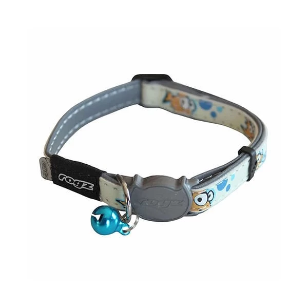 Rogz Catz Glowcat Halsband Mavi Çiçek Desenli Çıngıraklı Kedi Boyun Tasması Small 1.1x20-31 Cm