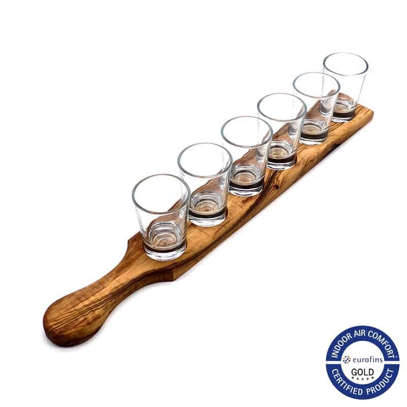 Woodprovence 6'lı Shot Ve Likör Sunum Tablası