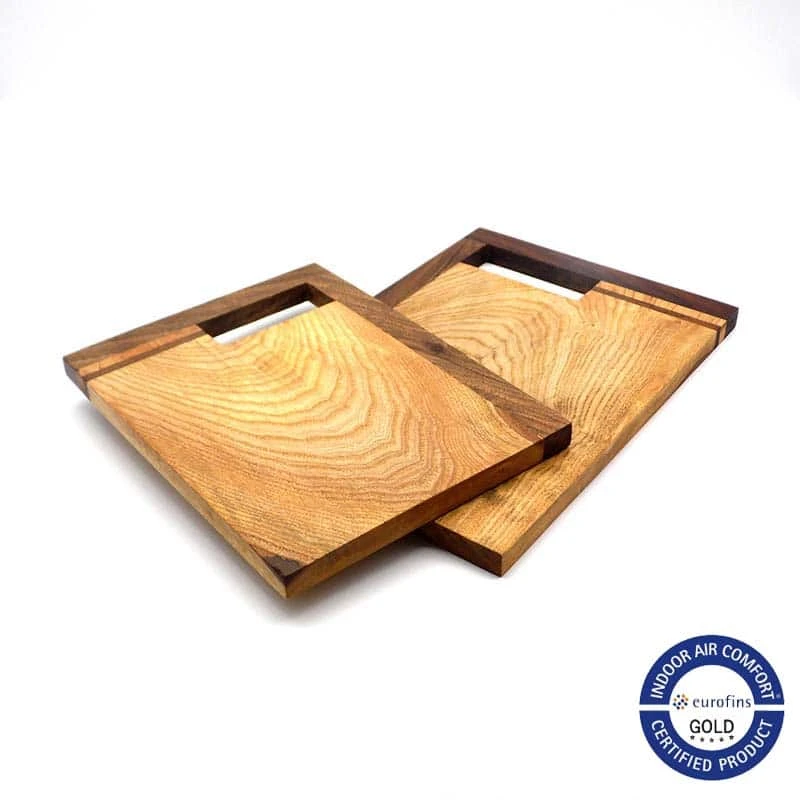 Woodprovence L Ceviz Kulplu 2'li Sunum Tahtası