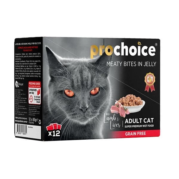 Pro Choice Kuzu Etli Ve Cigerli Family Pack Konserve Kedi Maması 12 Adet 85 Gr