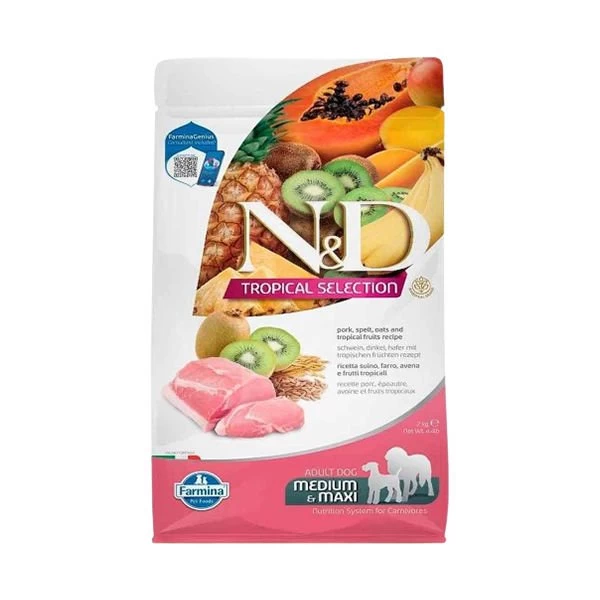 Nd Tropical Selection Domuzlu Ve Kivili Orta Ve Büyük Irk Yetişkin Köpek Maması 2 Kg