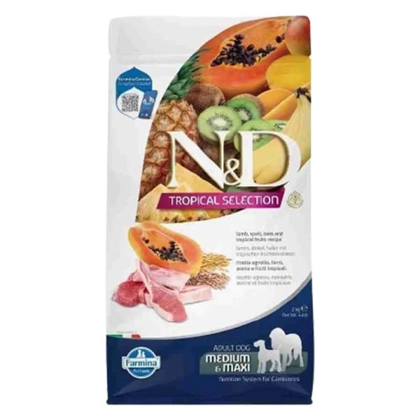 Nd Tropical Selection Kuzu Etli Orta Ve Büyük Irk Yetişkin Köpek Maması 2 Kg