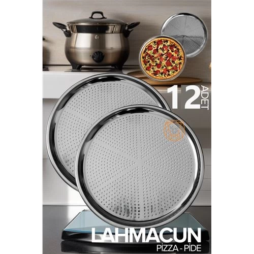 Transformacion 12 Adet Lahmacun Pizza Pide Pişirme Tepsisi