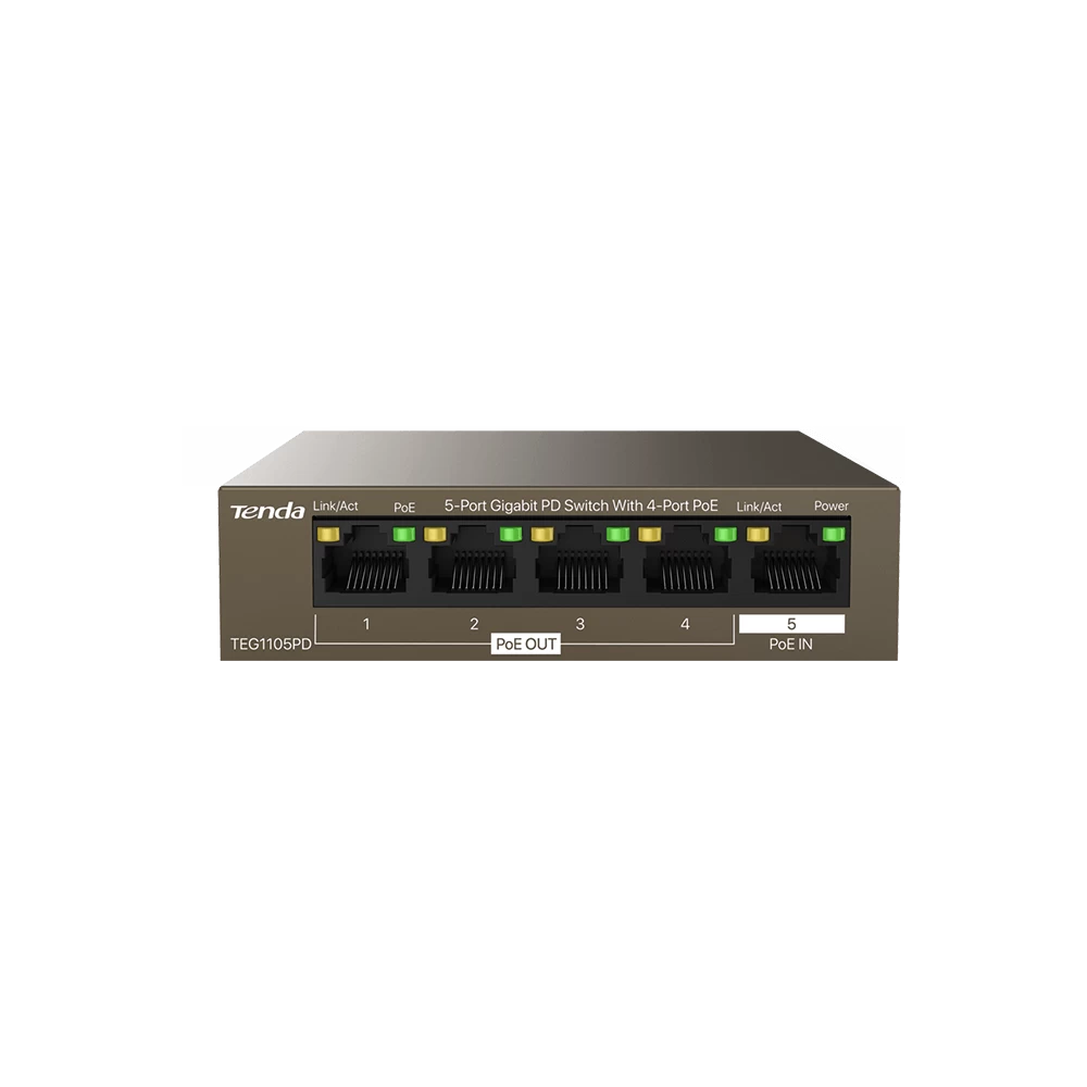 Tenda Teg1105pd 5port 10/100/1000 Poe Switch