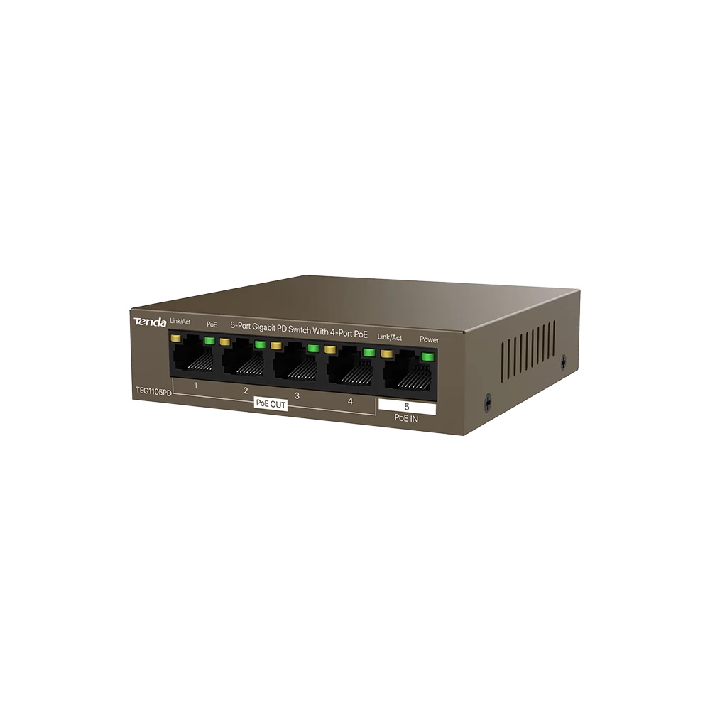Tenda Teg1105pd 5port 10/100/1000 Poe Switch