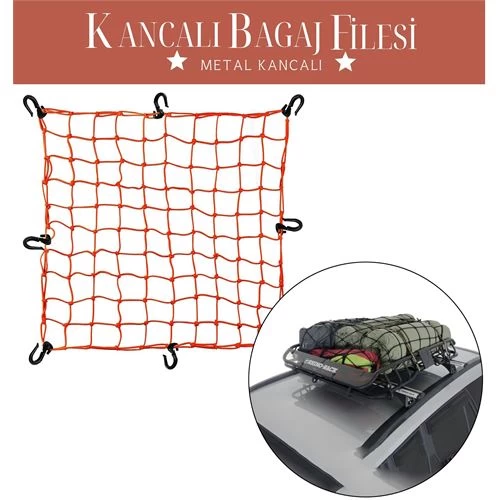 Modacar 12 Kancalı 150 Cmx190cm Kırmızı Bagaj Filesi 428912