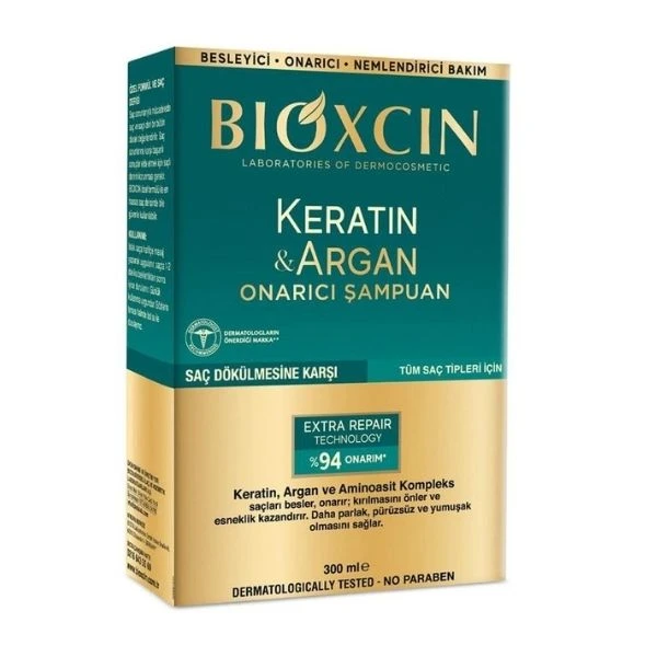 Bioxcin Keratin Ve Argan Onarıcı Şampuan 300 Ml