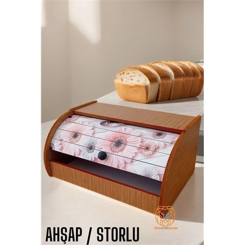 Ekmek Dolabı Storlu Ahşap ÇİÇeklİ 720329