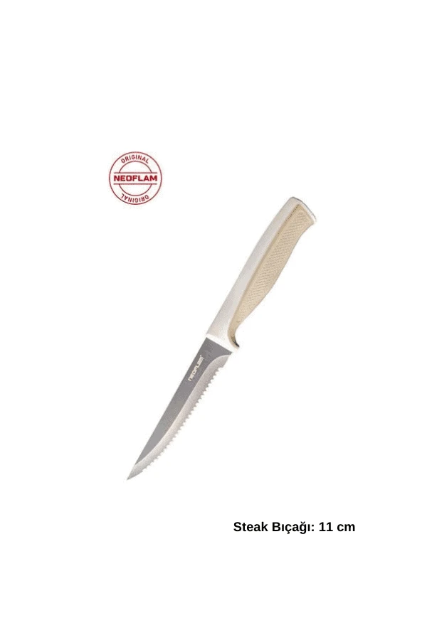Fika Tırtıklı Steak Bıçağı 11 Cm Bej
