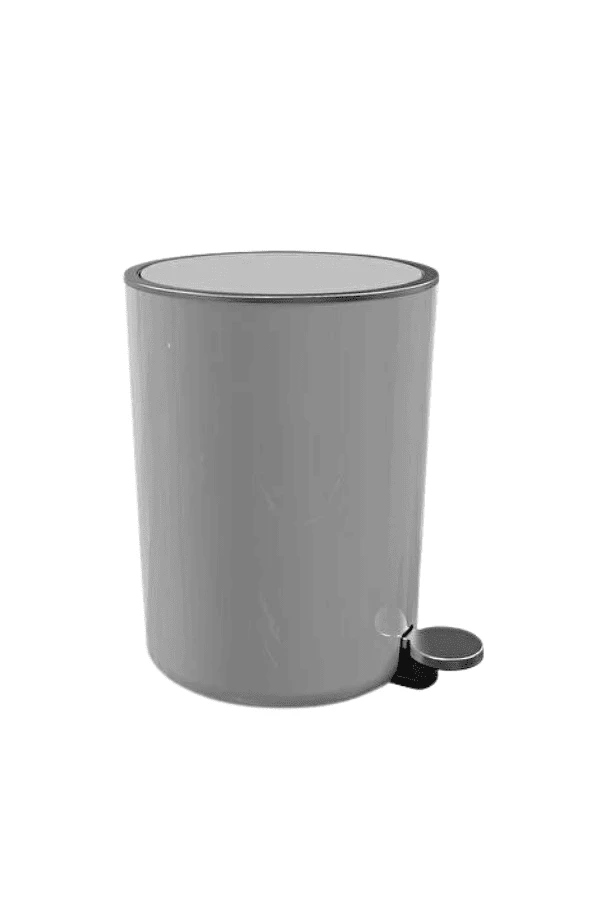 Primanova Lenox 5 Litre Pedallı Çöp Kovası Gri
