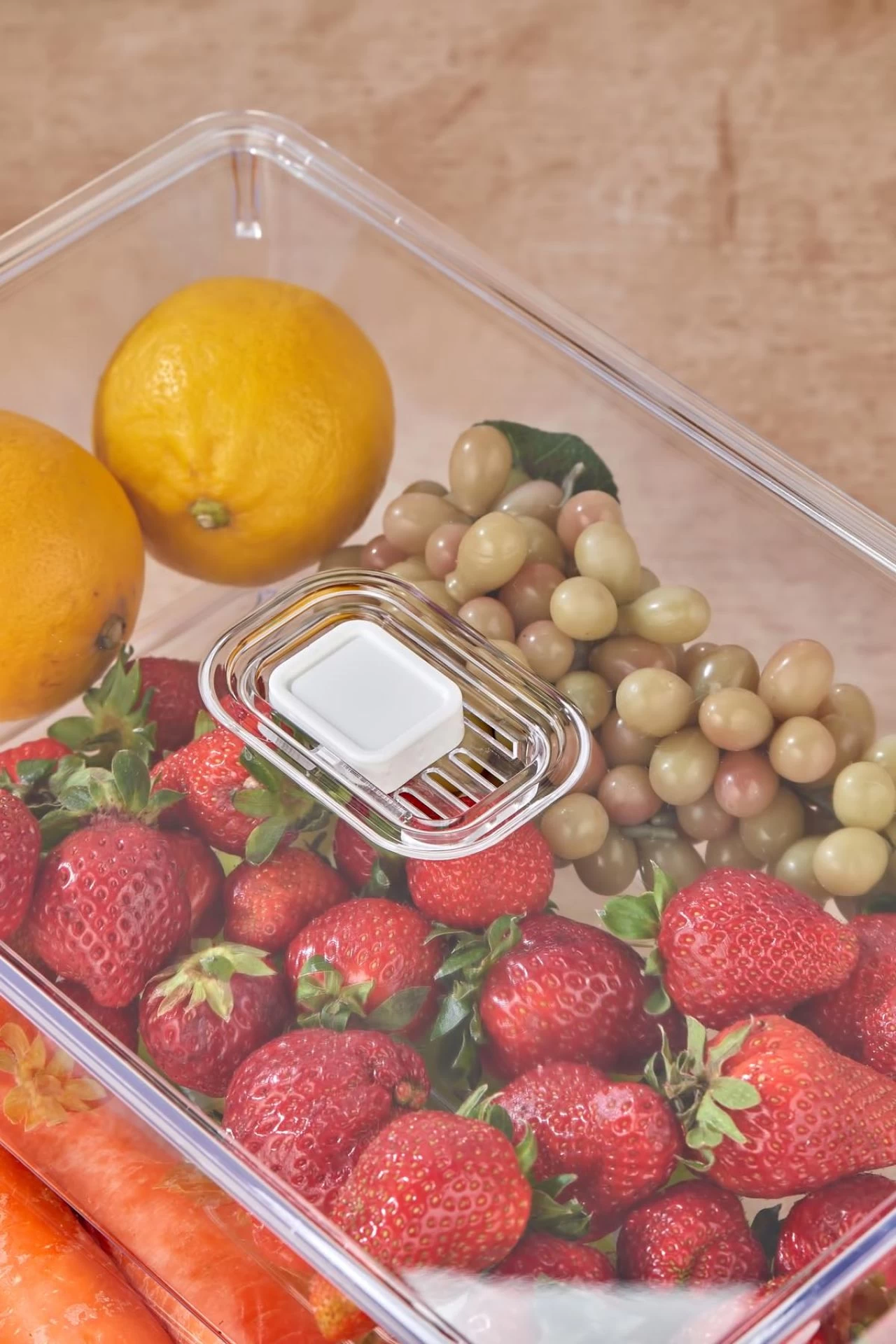 2'li Orta Boy Vakum Düğmeli Kapaklı Dolap İçi Organizeri & Kırılmaz Düzenleyici Kutu (4,5lt)