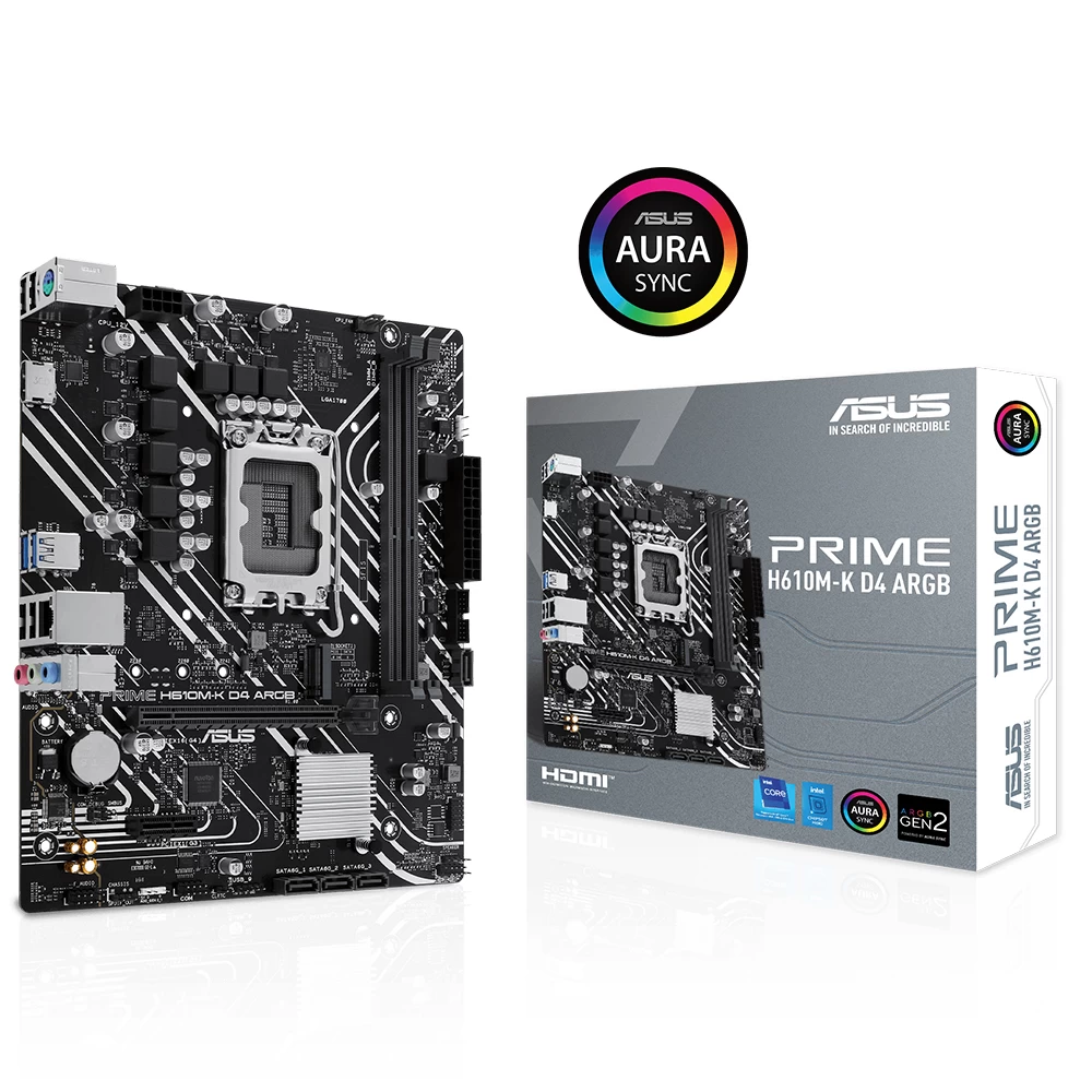 Asus Prime H610m-k D4 Argb Ddr4 3200mhz Matx