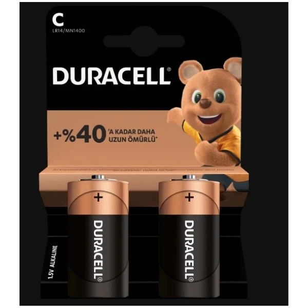 Duracell Alkalin C Pil Orta Boy