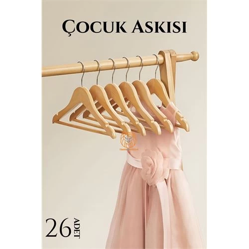 Transformacion Mini Ahşap Çocuk Elbise Askısı 26 Adet 720505