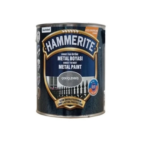 Hammerite Çekiçlenmiş Metal Boyası Gri 0,75 Lt