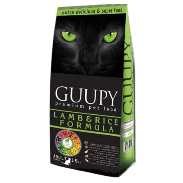 Guupy Kuzu Etli Ve Pirinçli Yetişkin Kedi Maması 15 Kg