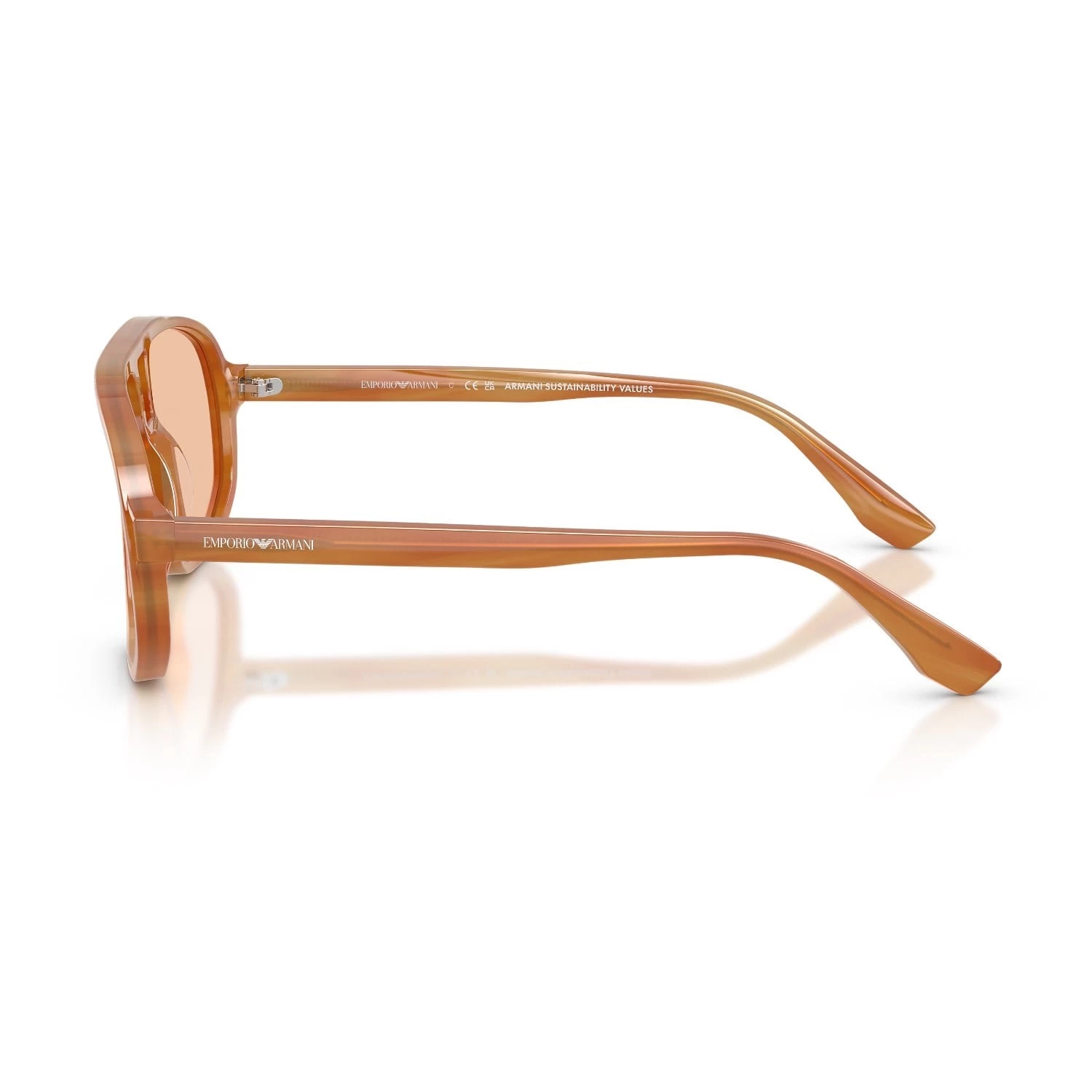 Emporio Armani Ea 4263U 632873 57 Erkek Pilot Çizgili Kahverengi Kemik Güneş Gözlüğü