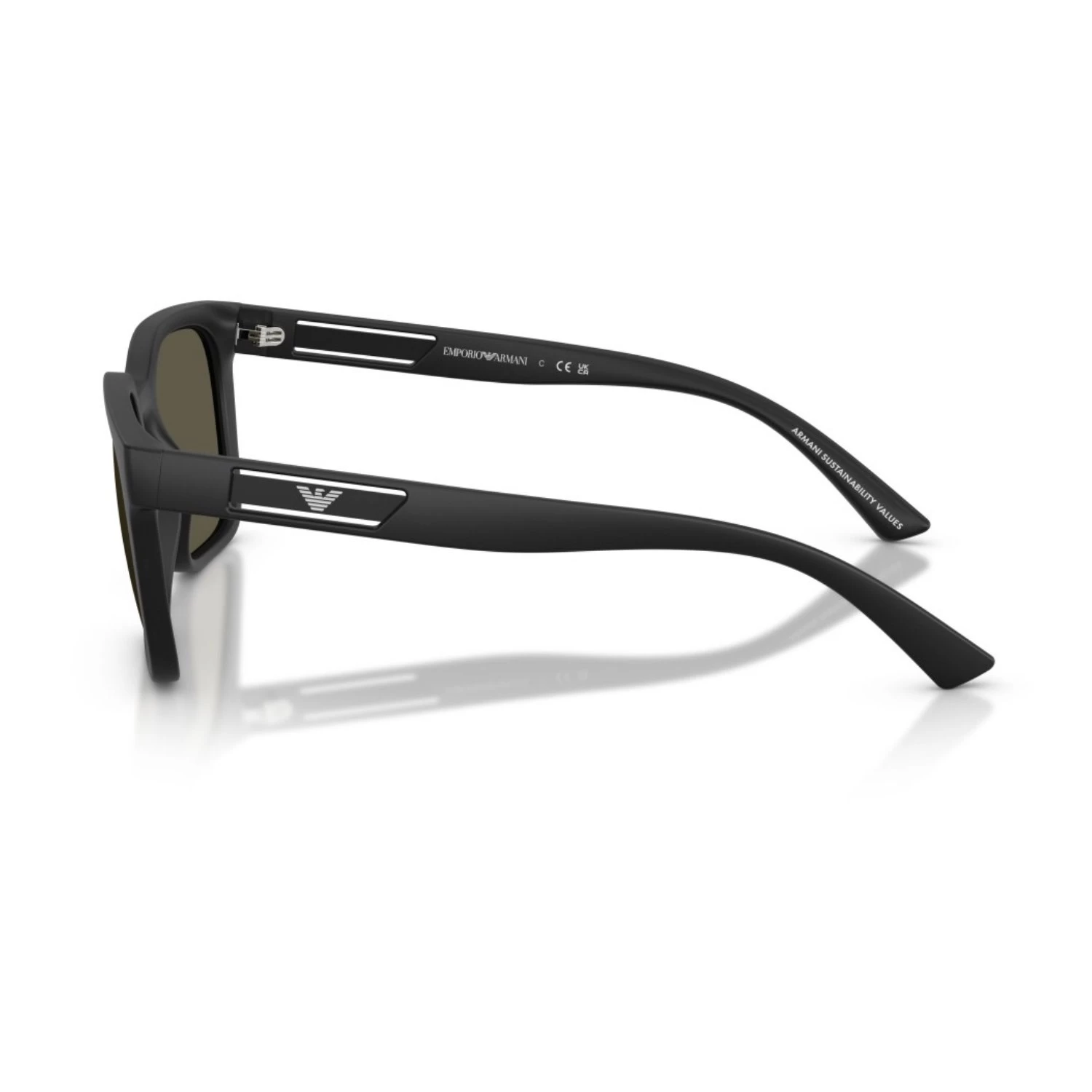 Emporio Armani Ea 4269 500187 54 Erkek Kare Siyah Aynalı Kemik Güneş Gözlüğü