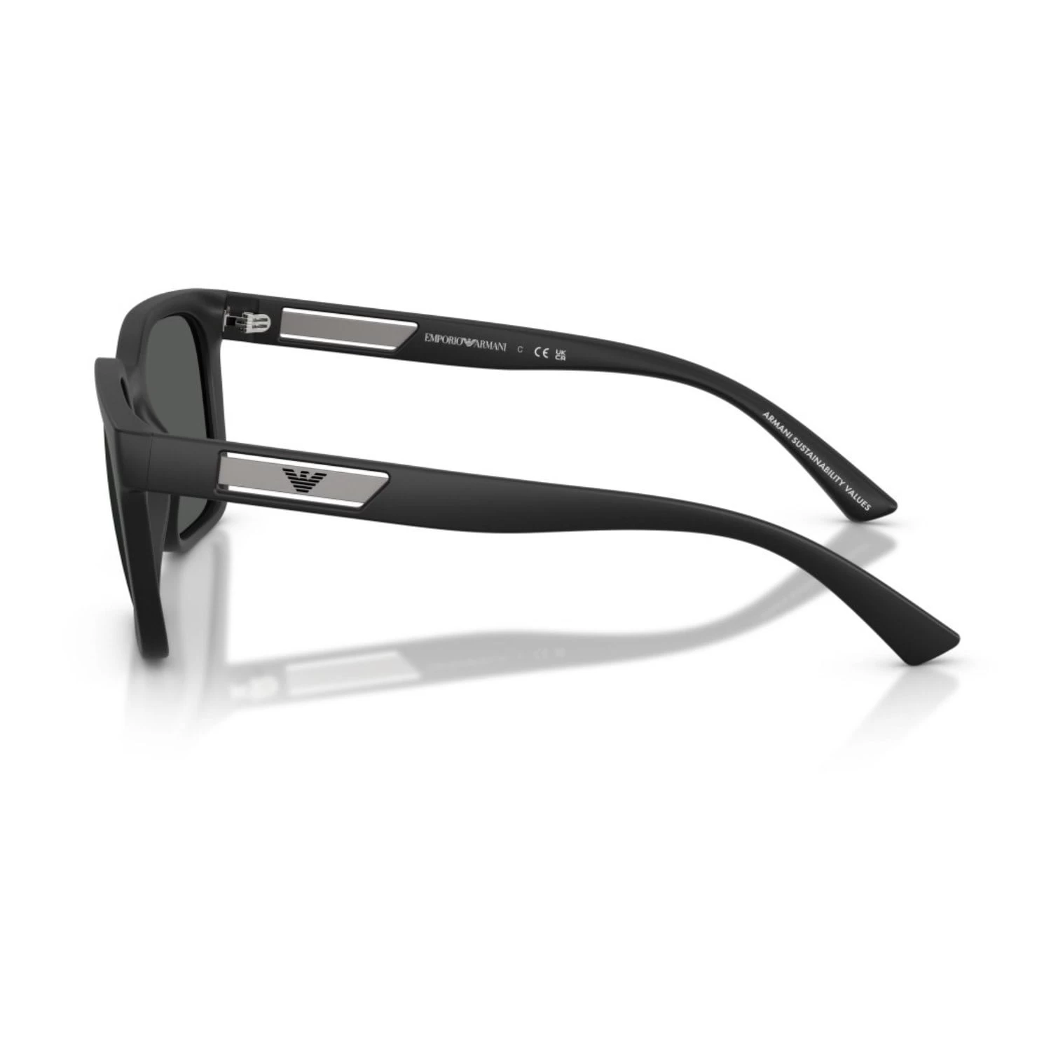 Emporio Armani Ea 4269 500987 54 Erkek Kare Siyah Aynalı Kemik Güneş Gözlüğü